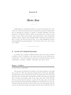 Mens Rea - Interactive Casebook Series