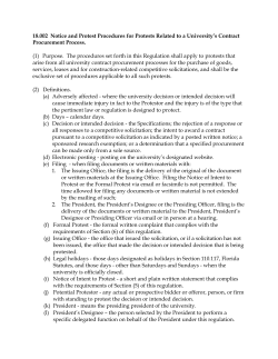 BOG 18.002 - Notice and Protest Procedure