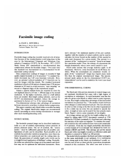 Facsimile image coding - IEEE Computer Society
