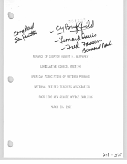 American Association of Retired Persons, Washington, March 10