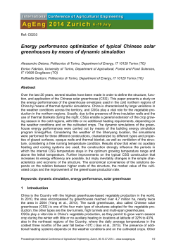 Energy performance optimization of typical Chinese solar