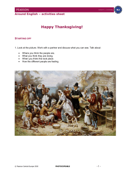 Happy Thanksgiving! Activities sheet