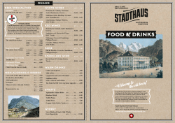 Menu - Restaurant Stadthaus &ndash; Unterseen