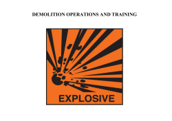 Demolition Operations and Training