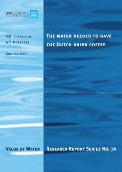 The water needed to have the Dutch drink coffee