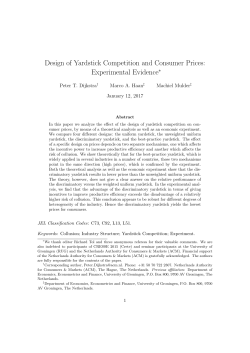 Design of Yardstick Competition and Consumer Prices