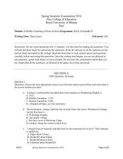 ENG 408 - Paro College of Education