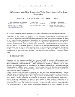 A Conceptual Model For Representing Verbal Expressions Used In