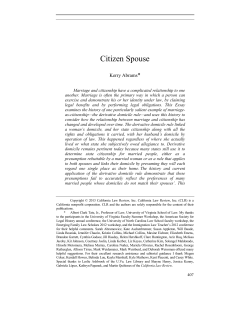 Citizen Spouse - California Law Review