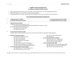 Literary Studies Major