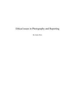 Ethical issues in Photography and Reporting