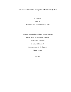 Paradox and Philosophical Anticipation in Melville`s Moby-Dick