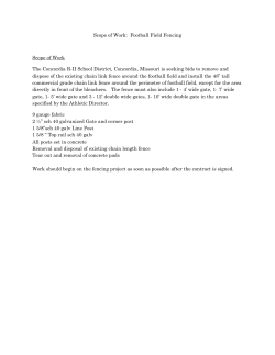 Scope of Work: Football Field Fencing Scope of Work The
