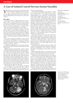 A Case of Isolated Central Nervous System Vasculitis