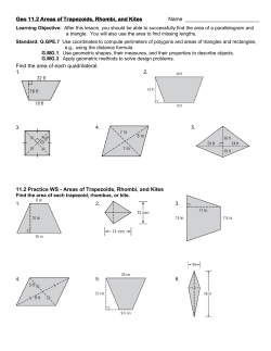 11.2 area of trapezoids, rhombi and kites wkst