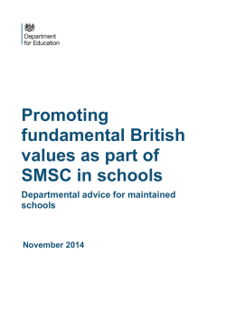 Promoting fundamental British values through