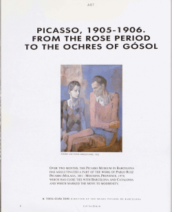 PICASSO, 1905- 1906. FROM THE ROSE PERIOD TO THE