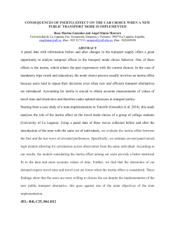 CONSEQUENCES OF INERTIA EFFECT ON THE CAR CHOICE