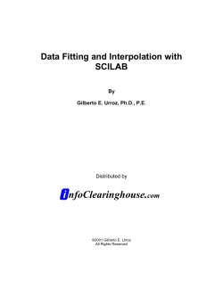 Data Fitting and Interpolation with SCILAB