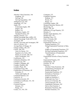 555 Absolute Value Functions, 146 Graphing, 147 Solving, 148