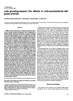 Late growing-season fire effects in mid-successional tall