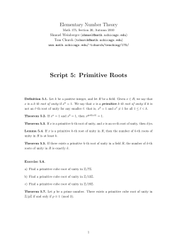 Script 5: Primitive Roots