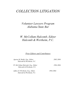 COLLECTION LAW IN ALABAMA