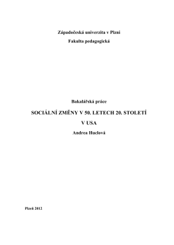 sociál í změ yv 50. letech 20. století v usa