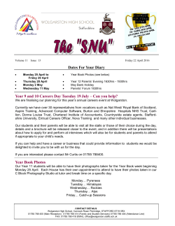 Issue 13 - Wolgarston High School