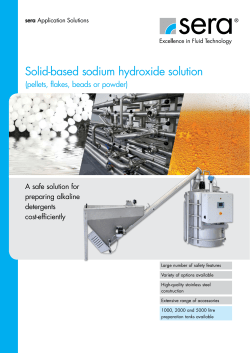 Application solutions Solid-based sodium hydroxide solution