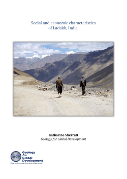 Social and economic characteristics of Ladakh, India.