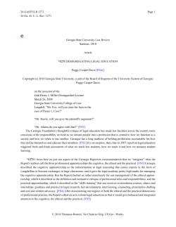 26 GASTULR 1271 Page 1 26 Ga. St. U. L. Rev. 1271 Georgia State