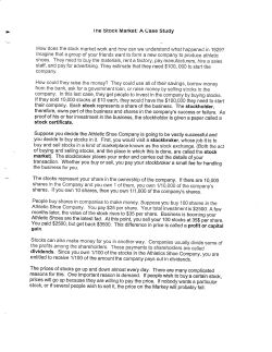 lhe StocK Market: A Gase Stucly Athletic shoe company. you pay