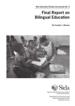 Final Report on Bilingual Education