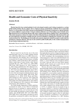 MINI-REVIEW Health and Economic Costs of Physical Inactivity
