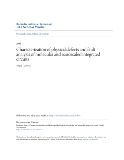 Characterization of physical defects and fault analysis of molecular