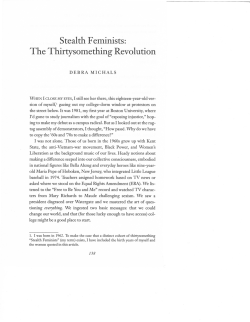 Stealth Feminists: The Thirtysomething Revolution