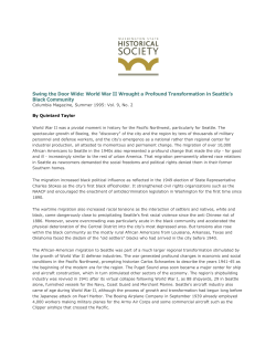 Swing the Door Wide: World War II Wrought a Profound