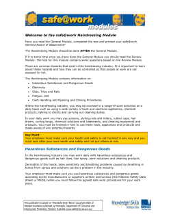 Hairdressing Module - Department of Education