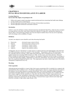 Chapter 11 - Fetal Health Surveillance in Labour