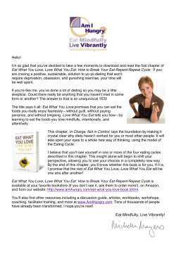 Eat Mindfully, Live Vibrantly! - Association for Size Diversity and Health