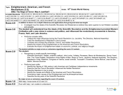 Topic: Enlightenment, American, and French Revolutions (3.2