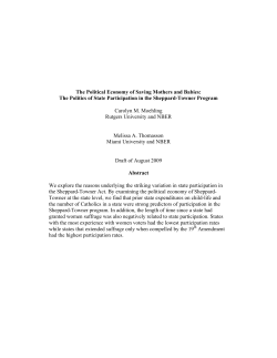 The Politics of State Participation in the Sheppard