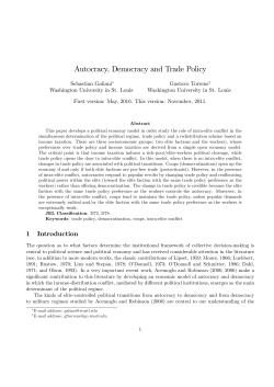 Autocracy, Democracy and Trade Policy