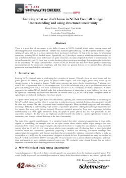 Knowing what we don`t know in NCAA Football ratings