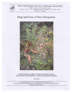 Bogs and Fens of New Hampshire - NH Division of Forests and Lands