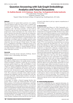 Question Answering with Sub Graph Embeddings Analytics
