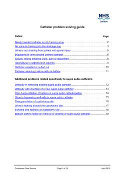 Catheter problem solving guide