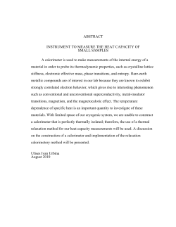 ABSTRACT INSTRUMENT TO MEASURE THE HEAT CAPACITY