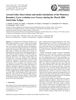 Aerosol Lidar observations and model calculations of the Planetary